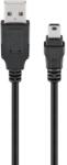 Goobay Kábel, Goobay, mini USB/USB, réz, 3m, fekete