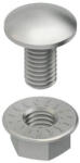 NIEDAX FLM6x12 lencsefejű csavar + anya (FLM6X12)