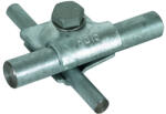 DEHN MV-kapocs St/tZn Rd 8-10/16mm-hez hatlapfejű csavarral és rugós alátéttel, multikapocs 392050 MVK 8.10 16 SKM10X40 FSC STTZN (392050)