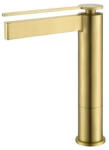 AREZZO design Mosdó csaptelep, Arezzo design Elegant magasított mosdó csaptelep, szálcsiszolt arany AR-8595BG - zuhanykabin