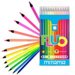 Mitama Színes ceruza Fluo 12 db-os klt. kerek, újrahasznosított (62826) (62826) - aqua