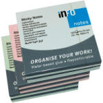 Info Notes Öntapadós jegyzettömb 75x75 mm 100 lapos vegyes pasztellszínek (5654-20-PK6-A) (5654-20-PK6-A)