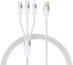 Baseus Cablu de Date USB la Micro-USB, Type-C, Lightning, 480Mbps, 100W, 1.5m - White (KF2349609)