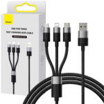 Baseus Cablu USB la Type-C, Lightning, Micro-USB, 100W, 1.5m - White (KF2349687)