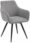 SIGNAL MEBLE Ballo Brego Forgó Étkezőszék Szürke Szövet Fekete Fém Vázzal (SIG-BALLOBRCSZ07) - pepita