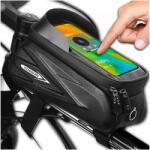 Wildman Kerékpáros Táska, vízálló, telefon tartó, fekete, 22×14×11cm (5906735414073)