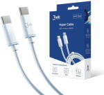 3mk Protection Cablu USB-C, 100W, 5A, 2m - 3mk Hyper - White (KF2356281) - pcone