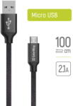 ColorWay Cablu Date, USB, Micro-USB, 2.1A, 1m - ColorWay (CW-CBUM002-BK) - Black (KF2347577) - pcone