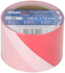 Dedra 11T2090 Munkavédelmi jelölőszalag, nem öntapadós, PIROS-FEHÉR 100mx75mm (11T2090)