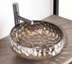 AREZZO design Mosdó, Arezzo design Prisma üveg mosdó, platino AR-M347P - mozaikkeramia