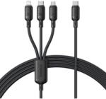 Baseus Cablu de Date USB to USB-C, Lightning, Micro-USB, 100W, 480Mbps, 1.5m - Black (KF2349575) - pcone