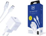 3mk Protection Incarcator de retea KF2356276 GaN + Cablu Type-C la Type-C PD25W White