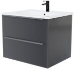 Intenso fiókos fürdőszobai mosdószekrény - 60 cm (magasfényű szürke) - miniwebshop