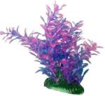 Plantă artificială de acvariu cu frunze mov și roz 15 cm