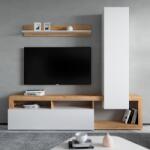 TEMPO KONDELA Nappali fal, fehér/arany craft tölgy, MIMA