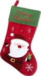 MagicHome Dekoráció MagicHome Karácsony, csizma, Mikulás mintás, 25 x 41 cm