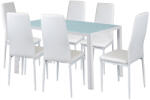 Leziter Liana 6+1 étkező garnitúra fehér (LUAV140W_MDC-001-White_6) - stuxi