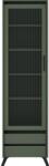 TEMPO KONDELA Vitrină, verde smoke/negru, LONGY REG1W2S Comoda