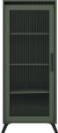 TEMPO KONDELA Vitrină, verde smoke/negru, LONGY REG1W Comoda