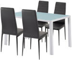 Leziter Liana 4+1 étkező garnitúra fekete (LUAV140W_MDC-001-Black_4) - stuxi