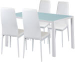 Leziter Liana 4+1 étkező garnitúra fehér (LUAV140W_MDC-001-White_4) - stuxi