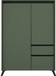 TEMPO KONDELA Comodă, verde smoke/negru, LONGY REG2D1S1K Comoda