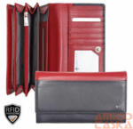 Riccardo Ferducci 022820 073 Riccardo Ferducci női bőr pénztárca fekete-piros - amigotaska