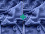  2x Cocolino microplus cu elastic SOFT 90x200 cm albastru