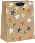 BSB Glick ajándéktasak (26x31, 5x13, 5 cm) kraft, csillagos (5) (GLC35)