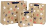 BSB Glick ajándéktasak (20x22, 5x10cm) kraft, csillagos (5) (GMC35)