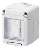 Gewiss System nyomó N101 védett betét komplett házban szürke falonkívüli csavaros IP55 27Combi GEWISS - GW27835