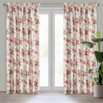Takoy Puha bársony sötétítő függöny orchideamintával 140 x 270 cm