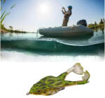  Béka csali, élethű műcsali, műcsali, dupla horgos wobbler, úszó csali