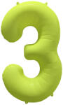 riethmüller Számos lufi 34" 86cm óriás neon sárga szám, számjegy 3-as, (LUFI667183)