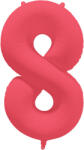 riethmüller Számos lufi 34" 86cm óriás neon piros (rózsaszín) fólia szám, számjegy 8-as, (LUFI673591)