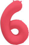 riethmüller Számos lufi 34" 86cm óriás neon piros (rózsaszín) fólia szám, számjegy 6-os, (LUFI673324)