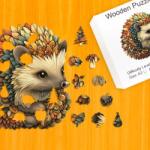  Erdei süni fa puzzle M Papír doboz