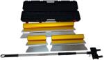 CRIANO Set de gletiere profesionale Heavy-Duty aluminiu 30, 50, 80 (cm) x 0.35mm cu maner extensibil si cutie de transport - CNO-GHD853SET (CNO-GHD853SET) - criano