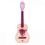 ECOTOYS Chitara din lemn cu 6 corzi pentru copii, 86 x 31 cm, Ecotoys - Roz (EDIHX18026-34PINK) Instrument muzical de jucarie