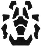 Leguon Set de benzi velcro pentru cască Patch, negru