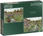 Falcon - Puzzle 2x1000 - Village Life - 1 000 piese