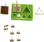 Protosil kft Ékszerkövek Szilikon Forma Szett - Piramid & Tetraéder Gúlák Ezüst Ékszeralapokkal