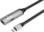 PremiumCord USB-C átjátszó és hosszabbító kábel Hím-Nyílás, 5Gbps Alumínium 10m (ku31rep10al)