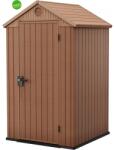 Keter Magazia de grădină din plastic Keter Darwin 4x4, 118cm x 117cm, cod 259006, maro (KT259006)