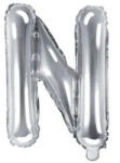  Maxee születésnapi lufi, N betű, ezüst, 40 cm