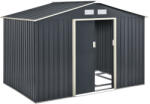  Fém kerti ház kerti tároló fémház antracit alapszerkezettel 277×191×192 cm (21051)