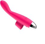 Guilty Toys Vibrator Sexy Fingering, 10 Moduri Vibratii, 10 Moduri Miscari Fingering, Silicon, USB, Roz, 14.5 cm, Guilty Toys Vibrator