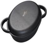 Newalor Tava din Fonta pentru Rata, cu Capac si Maner, 38 x 26 x 12 cm, Neagra, Newalor (MRK-NW26)