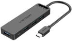 Vention 056290 Vention TGKBB USB Type-C - 4 x USB-A adapter, 0.15m, fekete (056290)