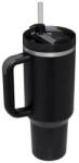 Newalor Cana Termica din Inox cu Paie, Perete Dublu, 1183 ml, Negru, Newalor (MRK-NW17Black)
